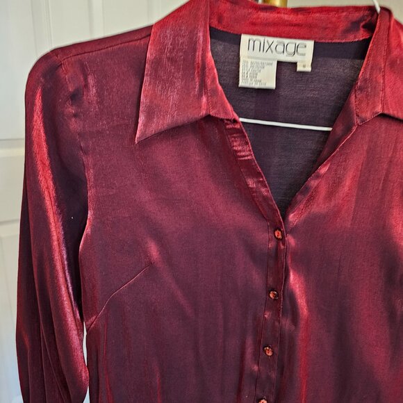 Vintage Mixage Button Blouse - Picture 6 of 7